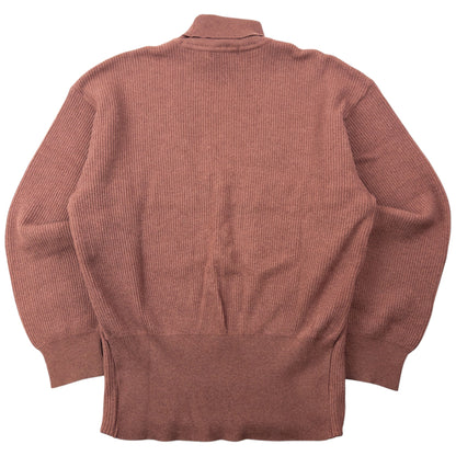 Vintage 2000s Issey Miyake Layered Turtleneck Wool Jumper Size M | Medium, Brown