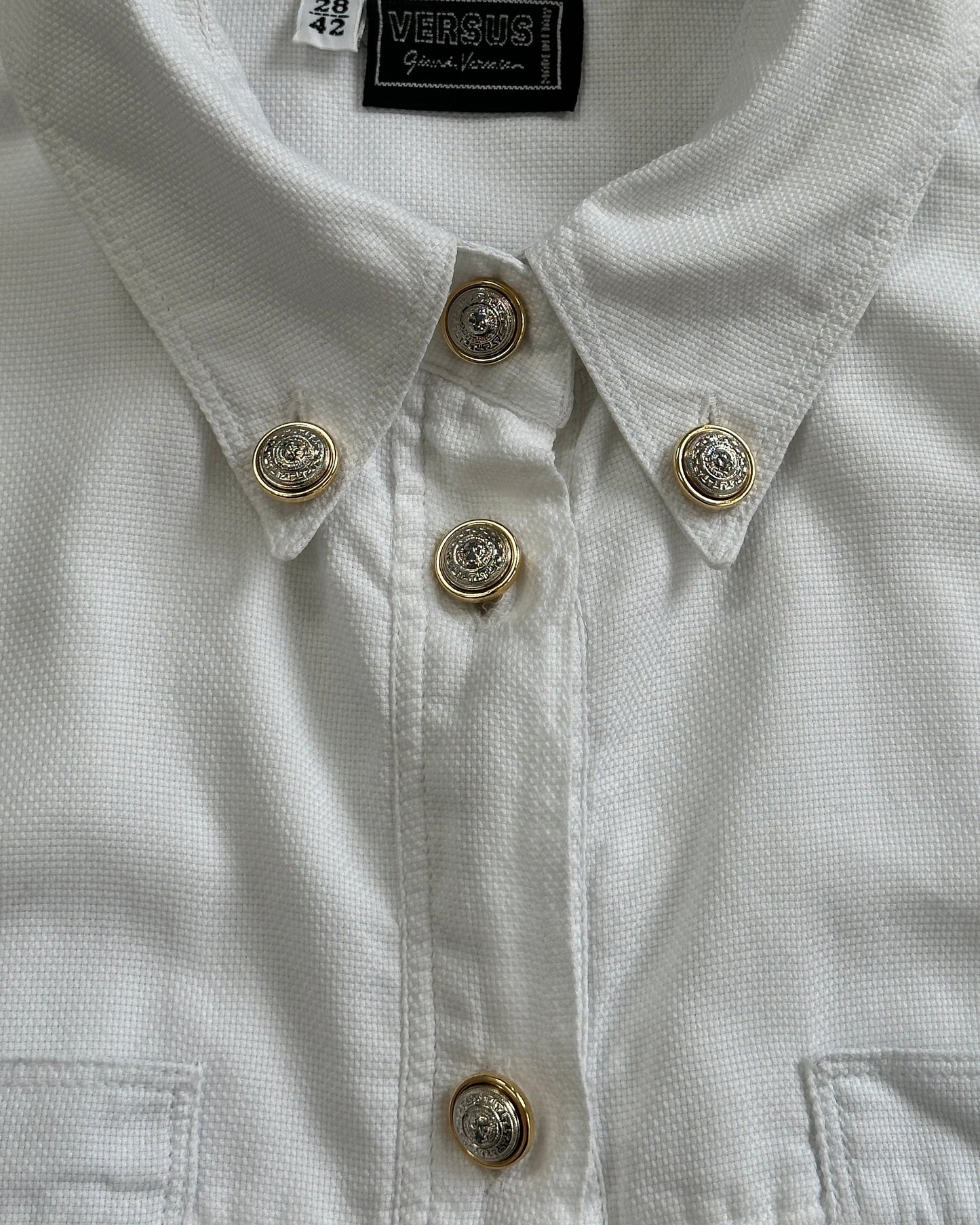 Gianni Versace Versus 1990s Bespoke Button Two Piece Skirt Set - M/W26