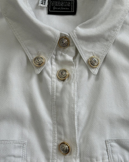 Gianni Versace Versus 1990s Bespoke Button Two Piece Skirt Set - M/W26