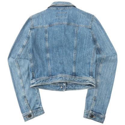 Vintage 2000s Armani Jeans Button Up Denim Jacket Womens Size M | Medium, Blue
