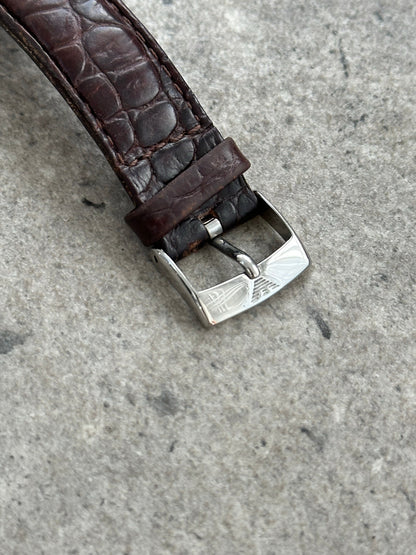 Emporio Armani 2000s Leather Logo Watch