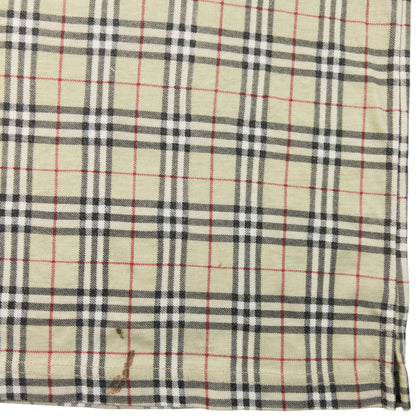 Vintage 90s Burberry Nova Check Polo Shirt Size M | Medium, Beige