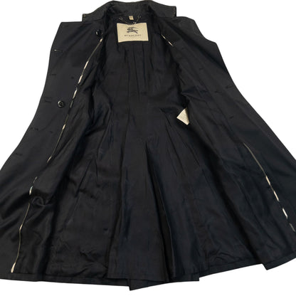 Vintage 2000s Burberry Belt Waist Lace-Up Trench Jacket Womens Size XS | XS, Black