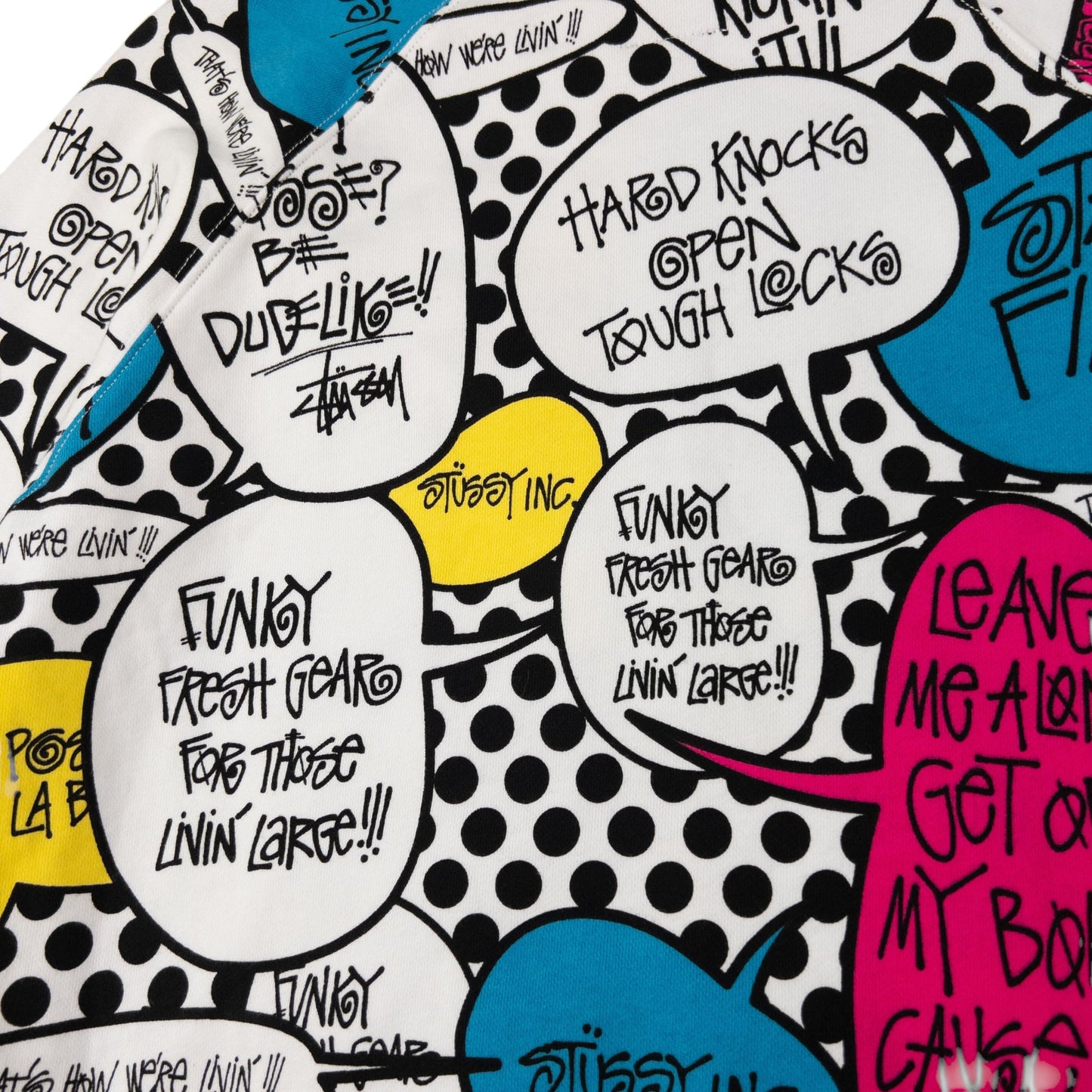 Vintage Stussy Speech Bubble Zip Up Hoodie Size S