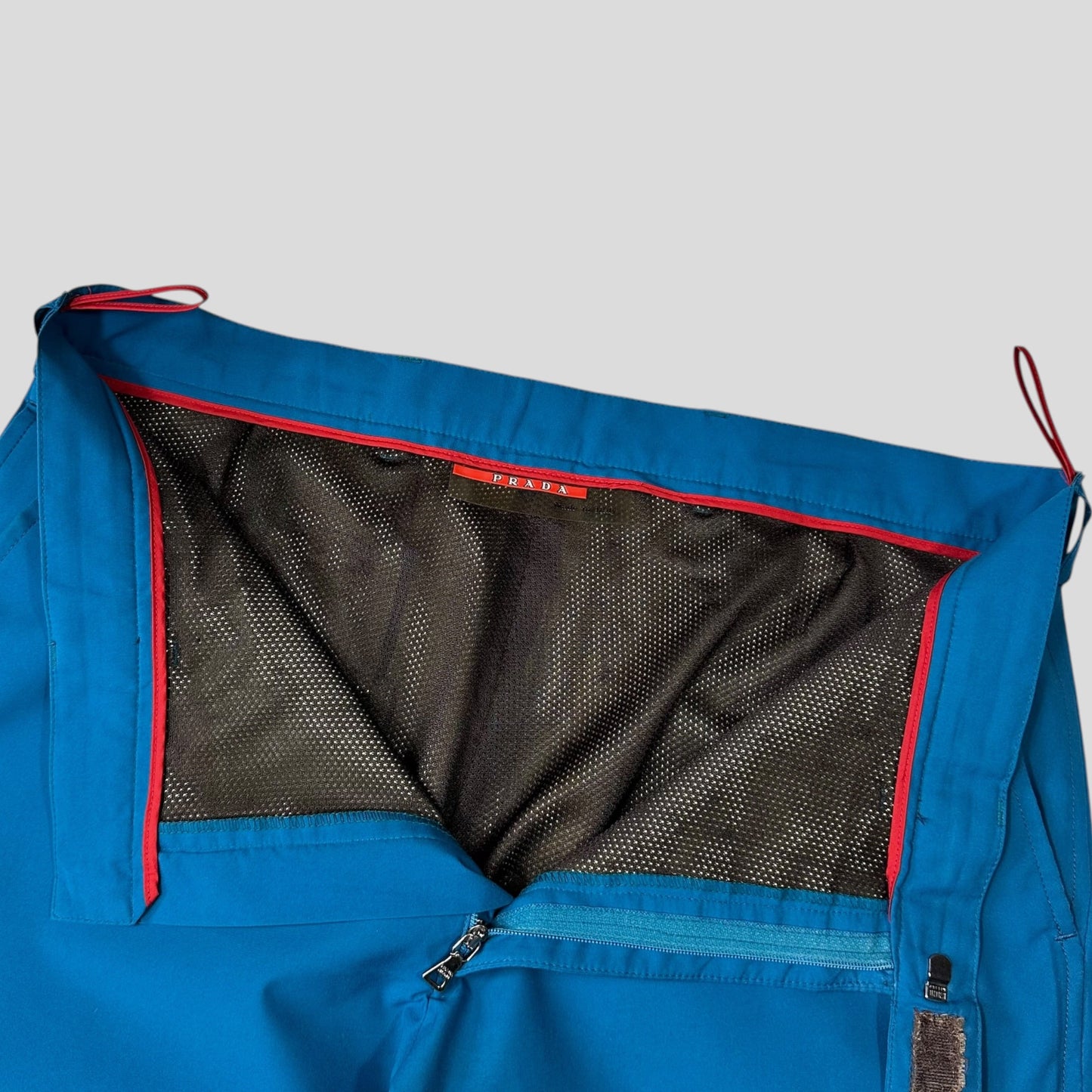 Prada Sport AW00 Goretex Electric Blue Mesh Lined Trousers - IT50