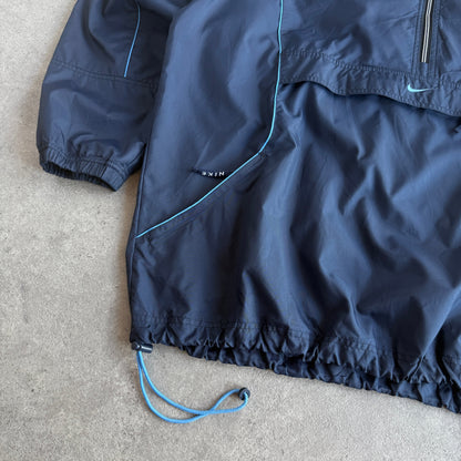 Nike 2000s 1/4 zip technical spellout shell jacket (XL)