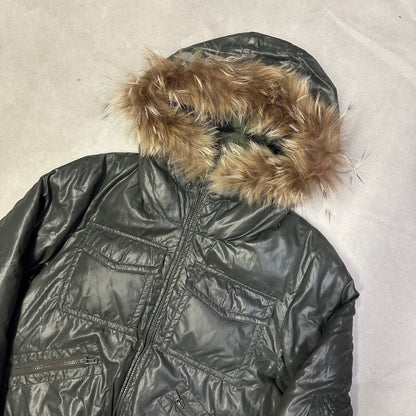 Takeo Kikuchi Jacket With Fur Hood In Green ( M )