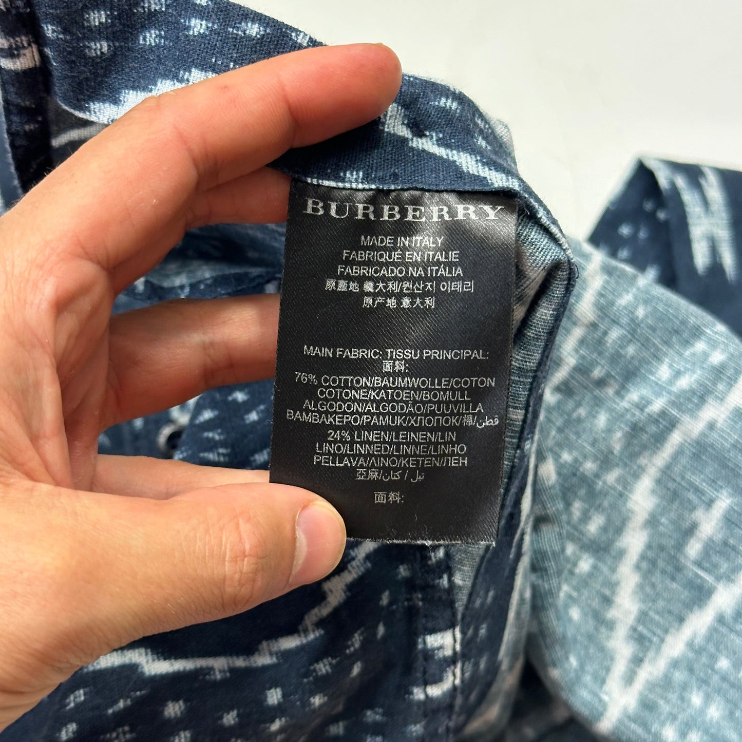 Burberry Prorsum 2012 Ikat Runway Print LS Boxy Shirt - S