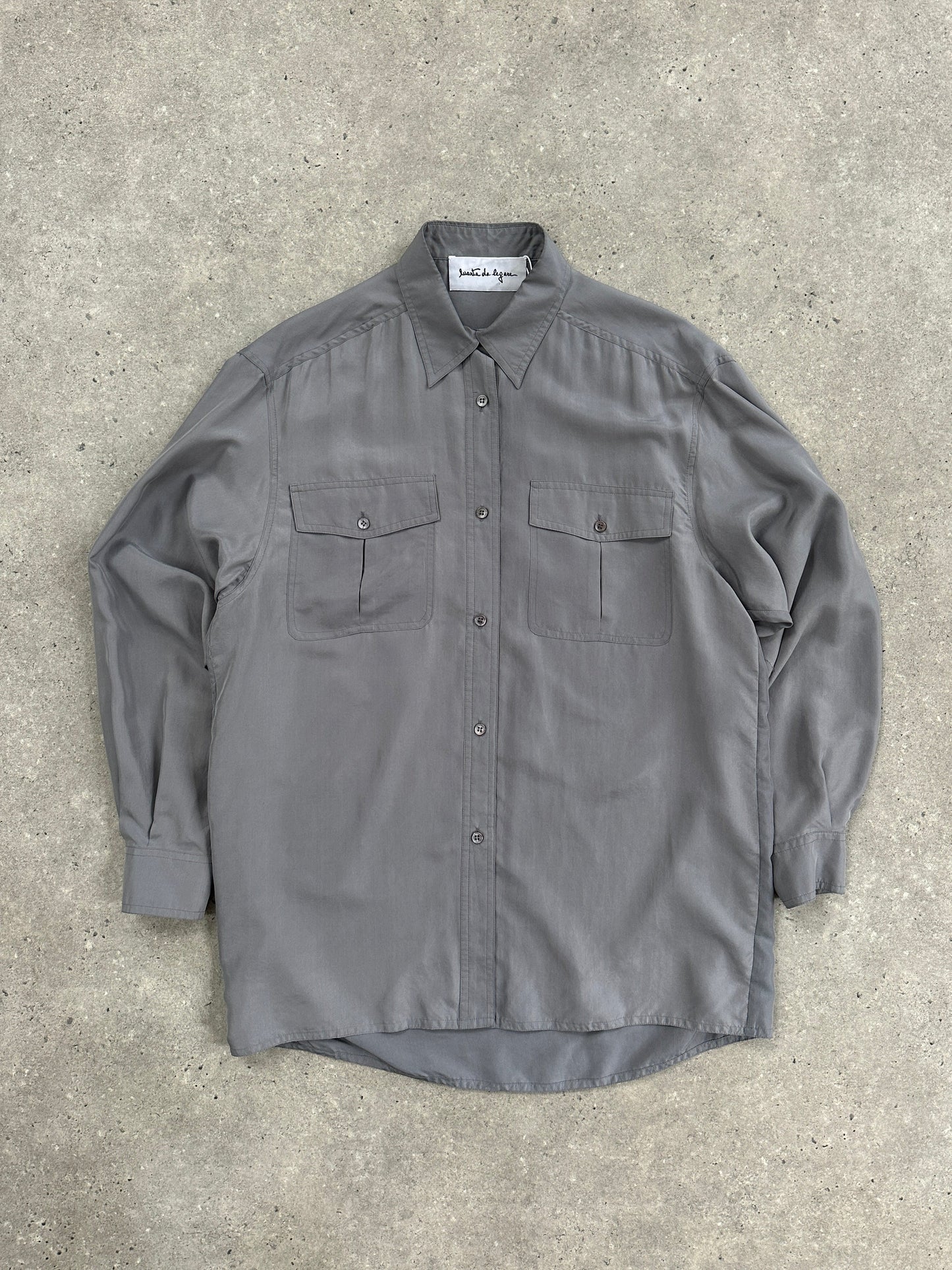 Vintage 1990s Relaxed Pure Silk Shirt - L