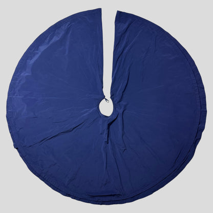 Prada 2006 Blue Nylon Shimmer Pleated Zip Flare Skirt - IT40 (UK8) | Default Title, Blue