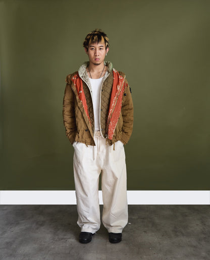 1990s Stone Island Balaclava Hooded Raso Gommato with Removeable Dutch Rope Liner