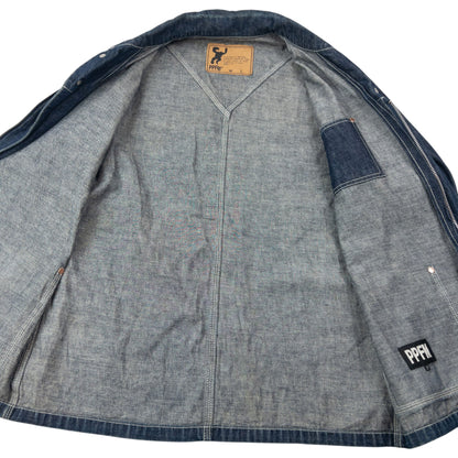Vintage 2000s PPFM Zip Up Denim Jacket Size S | Small, Blue