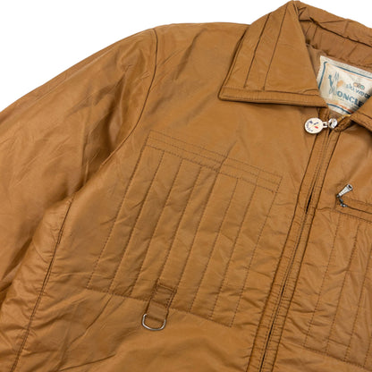 Vintage 90s Moncler Zip Up Padded Jacket Size S | Small, Brown
