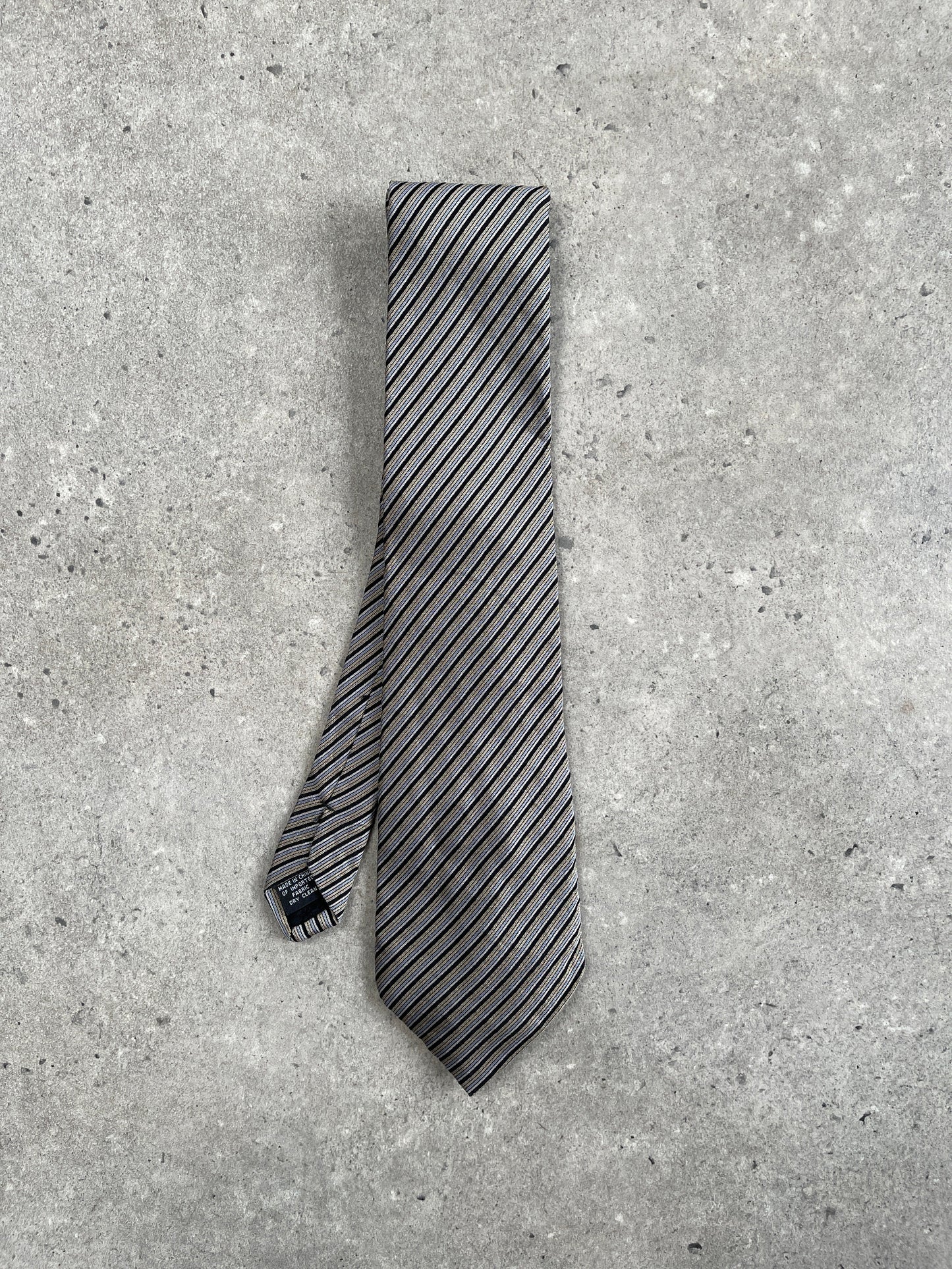 Calvin Klein 1990s Pure Silk Striped Tie