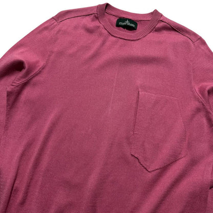 Stone Island Shadow Project Pullover Jumper | Large, Raspberry