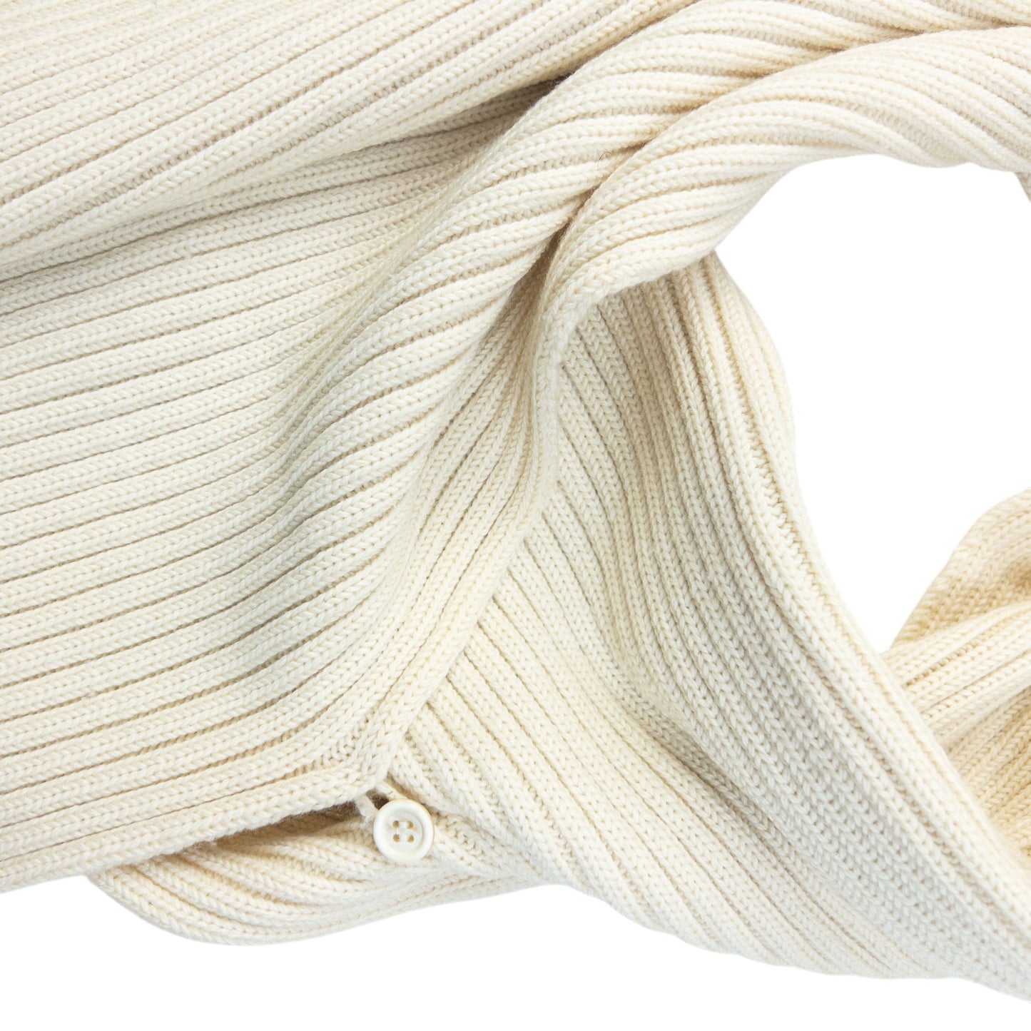 Vintage 90s Yohji Yamamoto Ribbed Knit Scarf | O/S, Cream