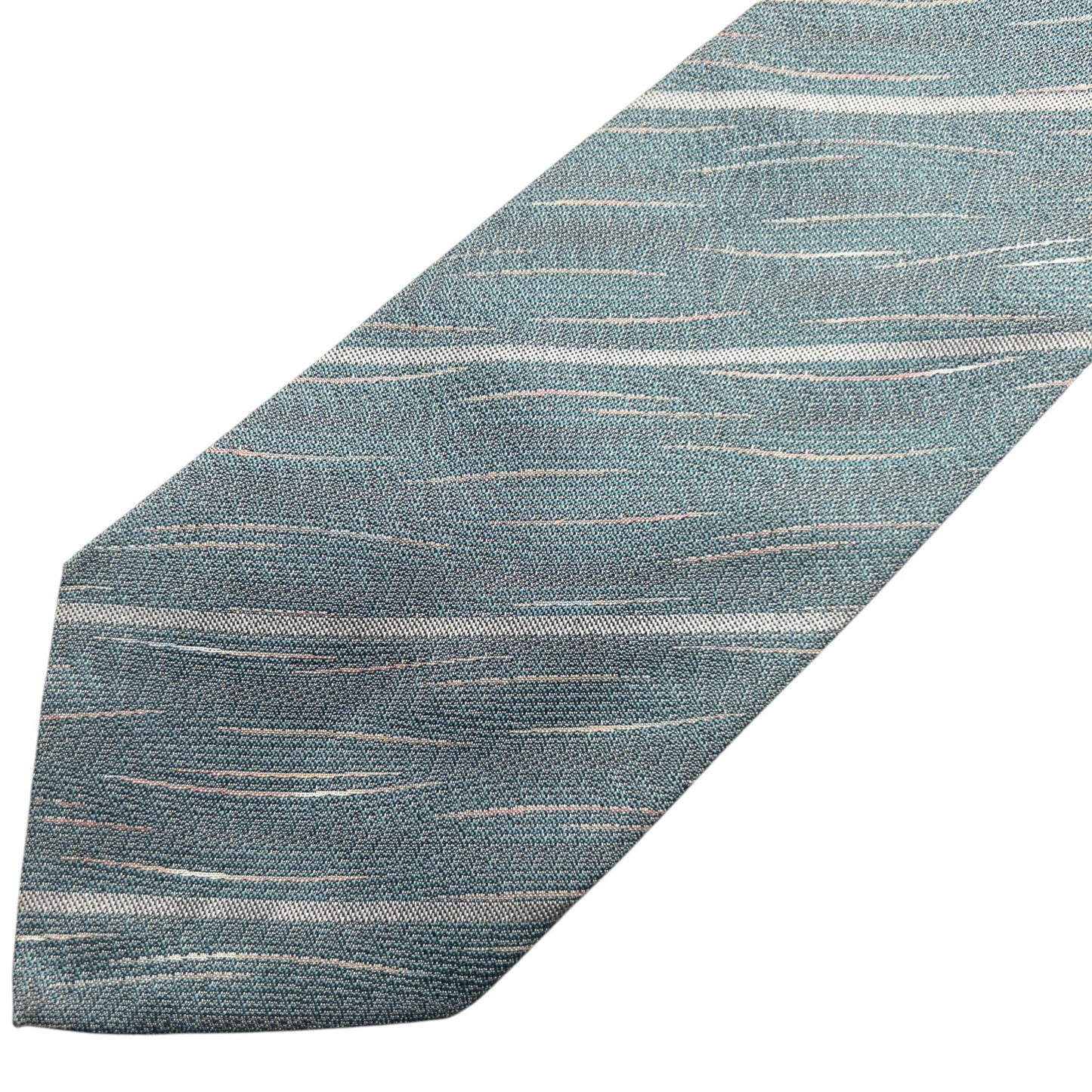 Vintage 90s Issey Miyake Pattern Silk Tie | O/S, Blue