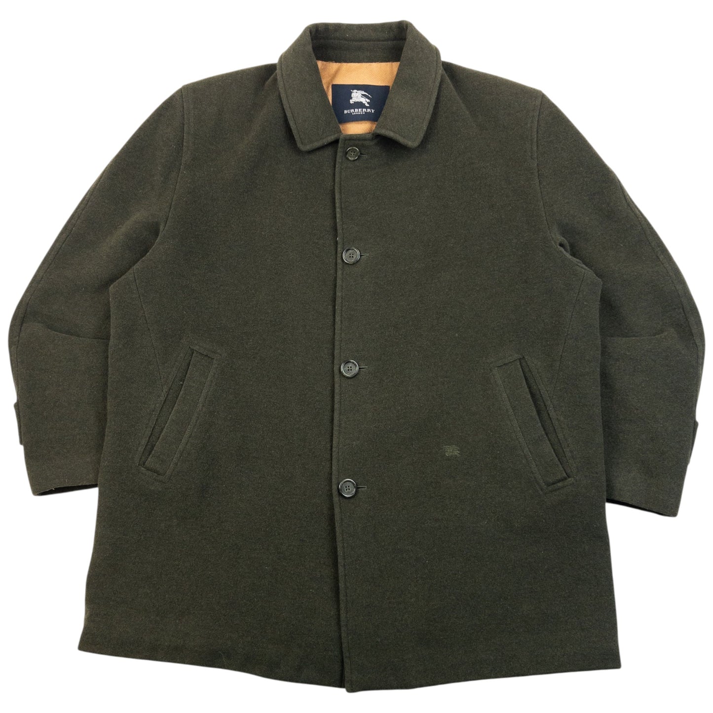 Vintage 2000s Burberry Nova Check Lined Wool Jacket Size XL | XL, Green