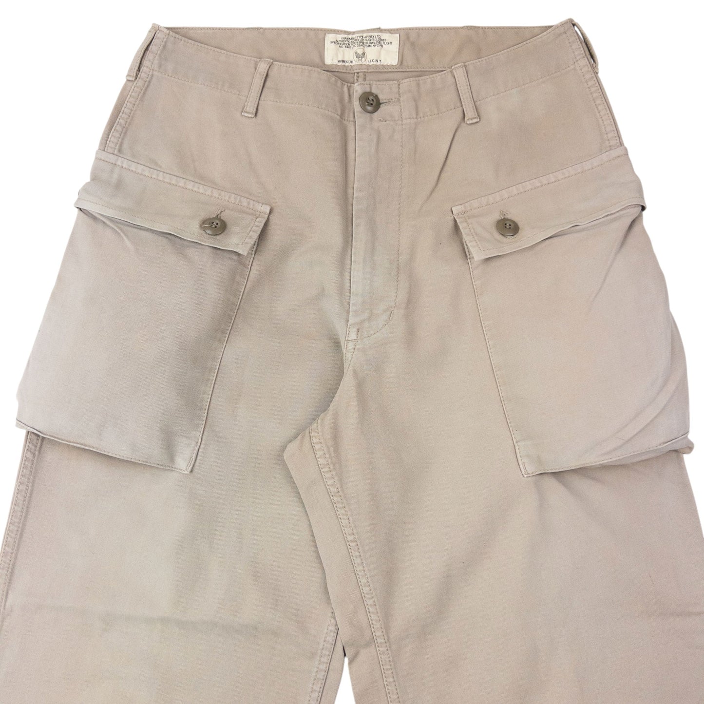 Vintage 2000s AVIREX Cargo Pocket Trousers Size W31 | W31, Beige