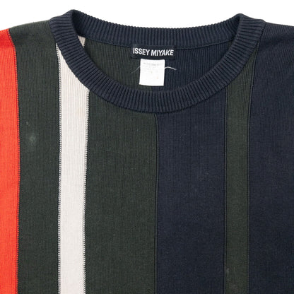 Vintage 90s Issey Miyake Striped Jumper Size XL | XL, Multicolour