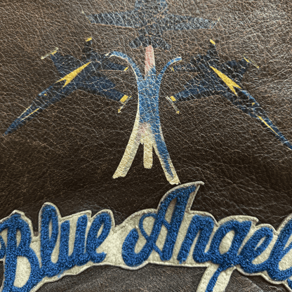 Avirex 1991 'Blue Angels' G-1 Leather Flight Jacket - S / M | S / M, Multicoloured
