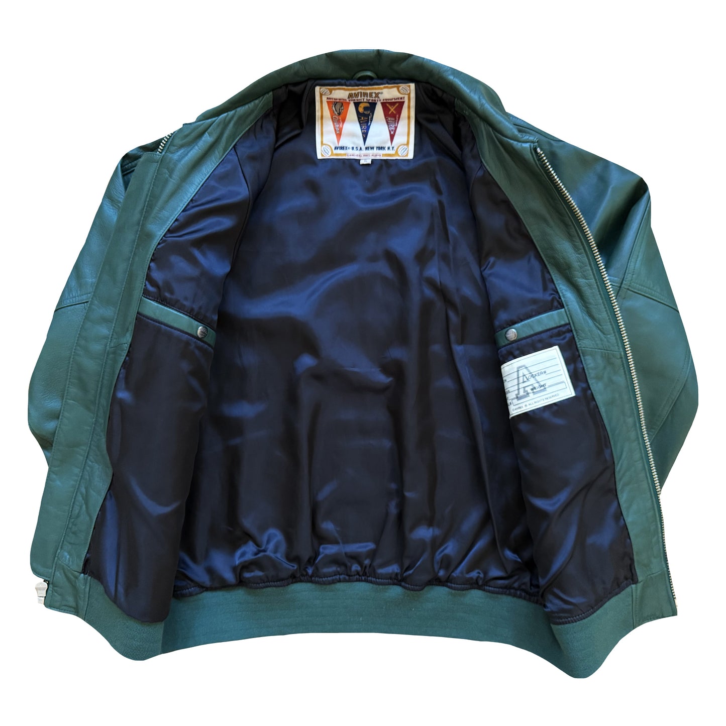 Avirex USA 'Icon' Leather Varsity Jacket - XL