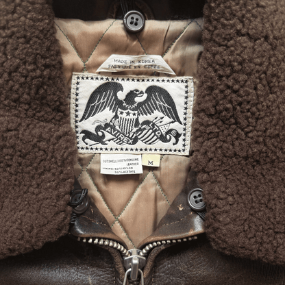 Avirex 1980's G-1 Heavyweight Leather Flight Jacket - M / L | Medium, Brown