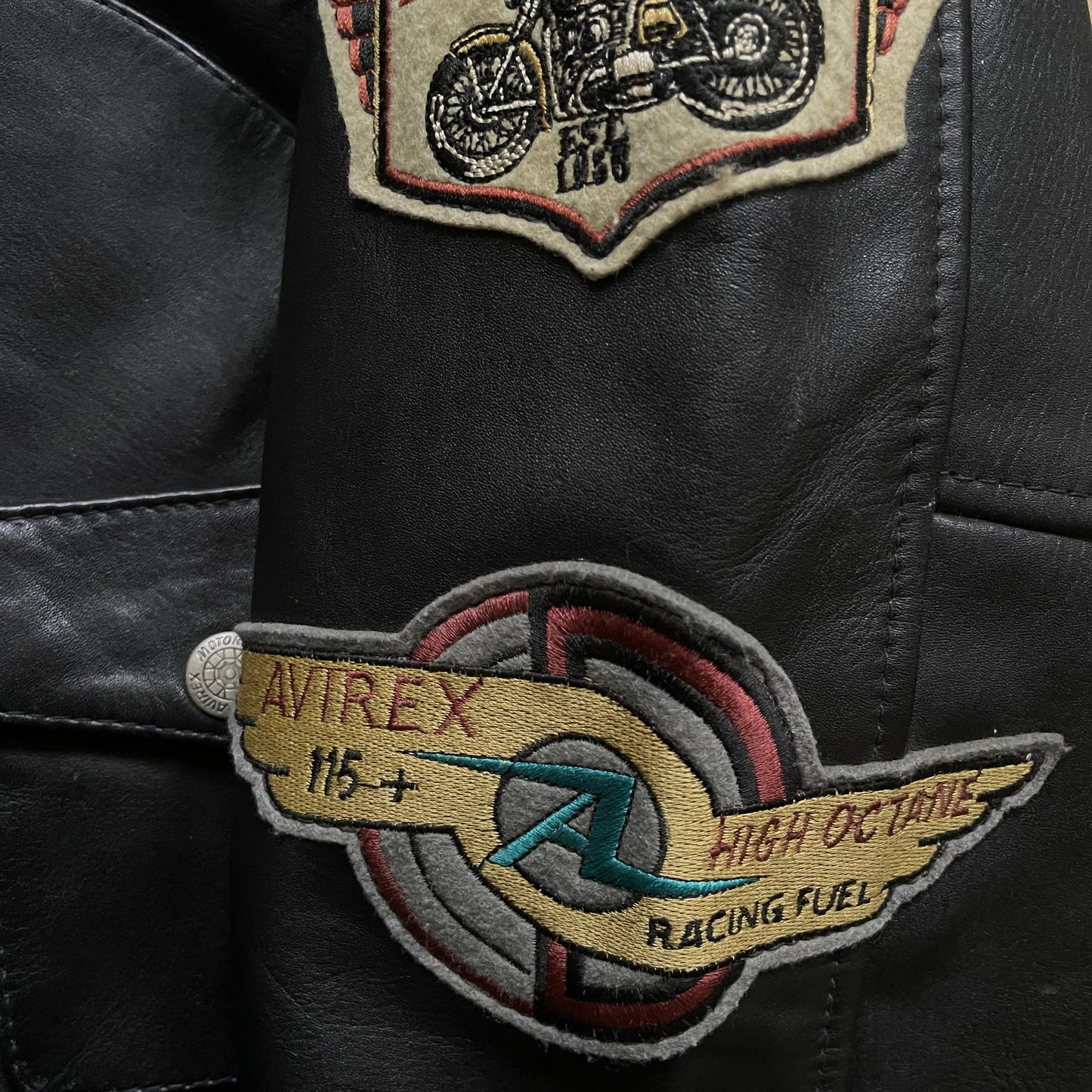 Avirex Leather Biker Jacket - L