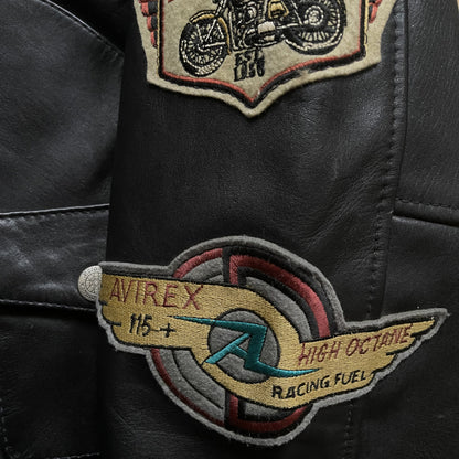 Avirex Leather Biker Jacket - L