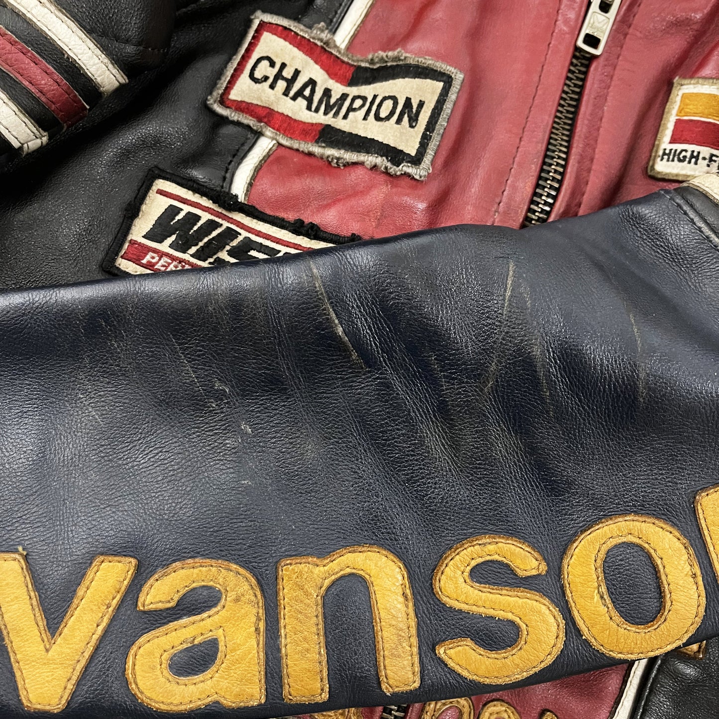 Vanson Leathers One Star Motorcycle Racer Jacket - S | Small, Red