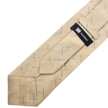 Vintage Issey Miyake Pattern Silk Tie | O/S, Beige