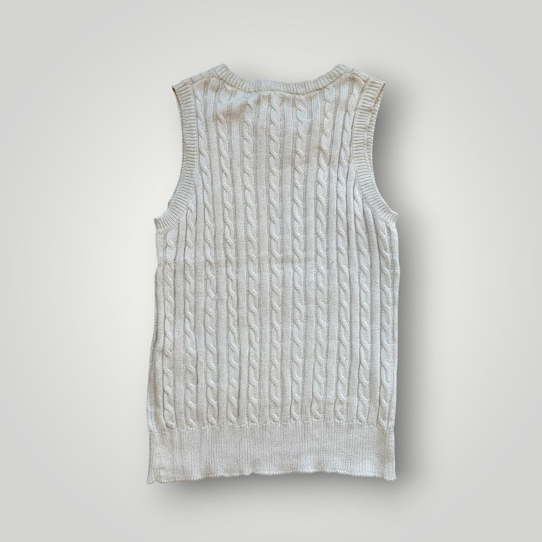 Beams Boy Womens Knitted Vest M | O/S, Cream
