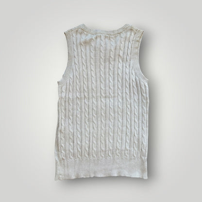 Beams Boy Womens Knitted Vest M | O/S, Cream