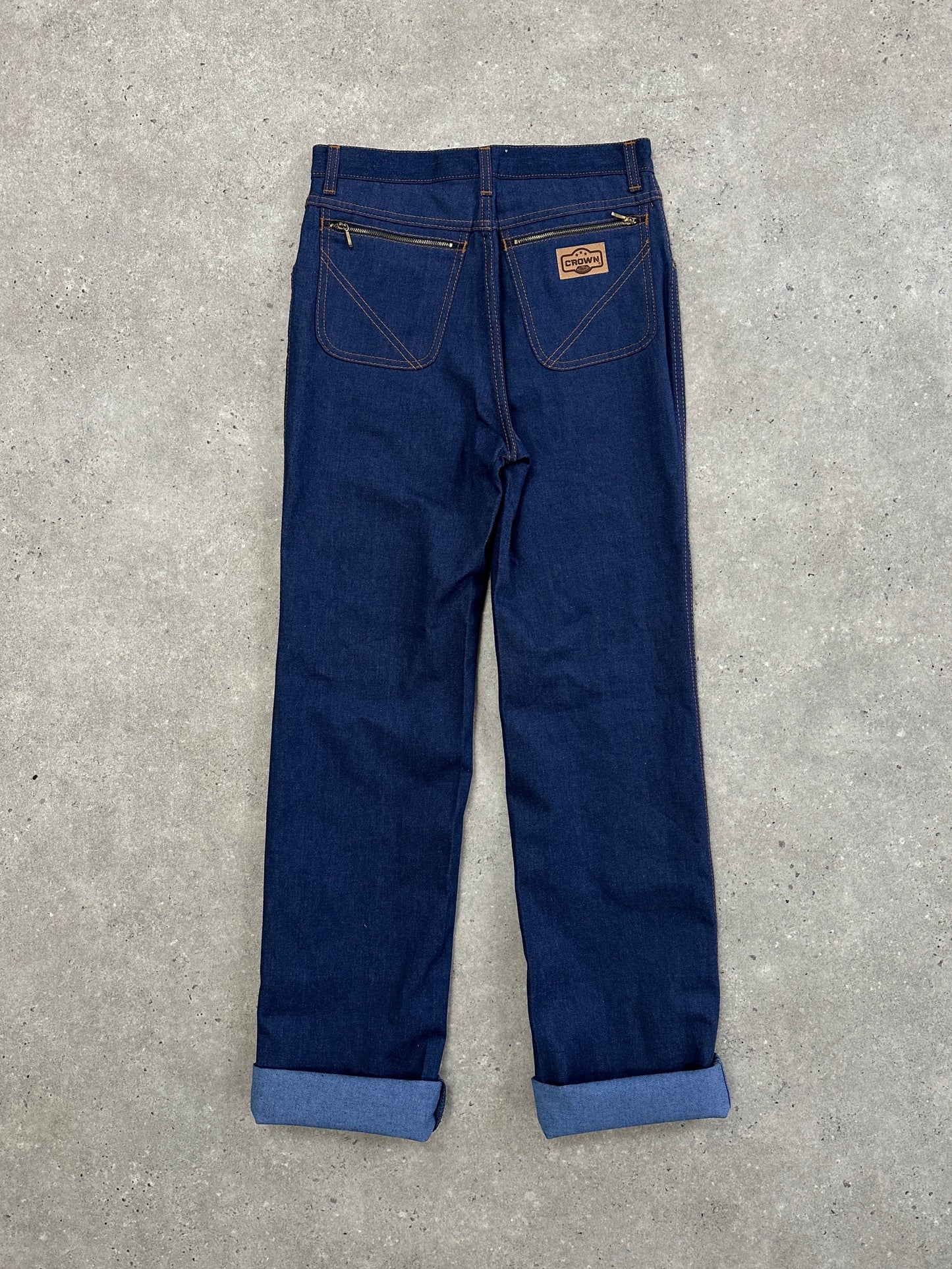 Italian Vintage 1990s Straight Leg High Waisted Denim Jeans - W28