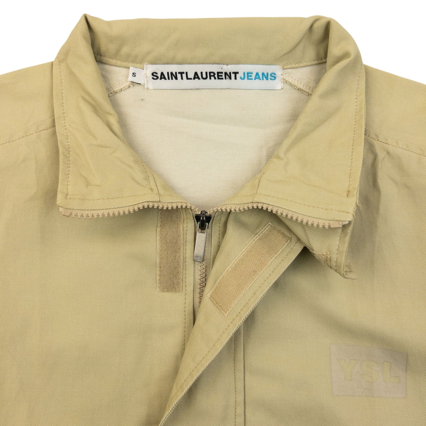 Vintage 2000s YSL Yves Saint Laurent Zip Up Jacket Size S | Small, Cream