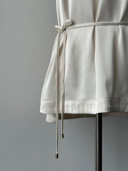 DKNY 2000s Satin Tie Belt Sleeveless Top - S
