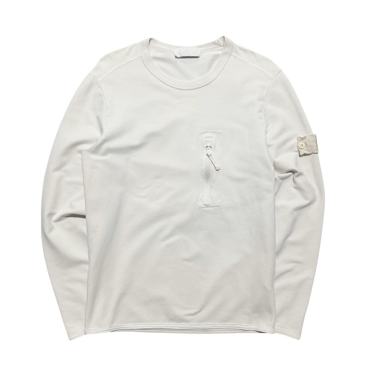Stone Island Ghost Pullover Crewneck | Small, Off-White