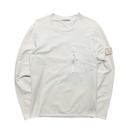Stone Island Ghost Pullover Crewneck | Small, Off-White
