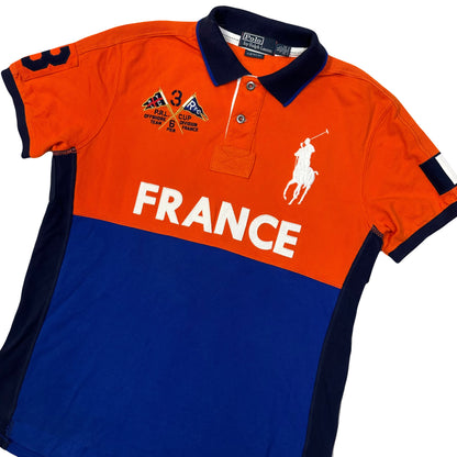 Ralph Lauren Spellout France Polo In Orange & Blue ( XL )