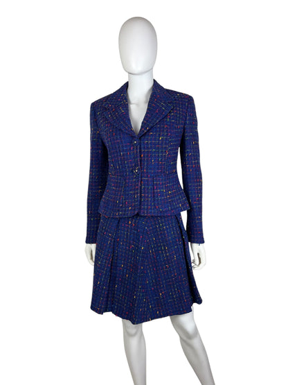 Versace early 1990s boucle skirt suit