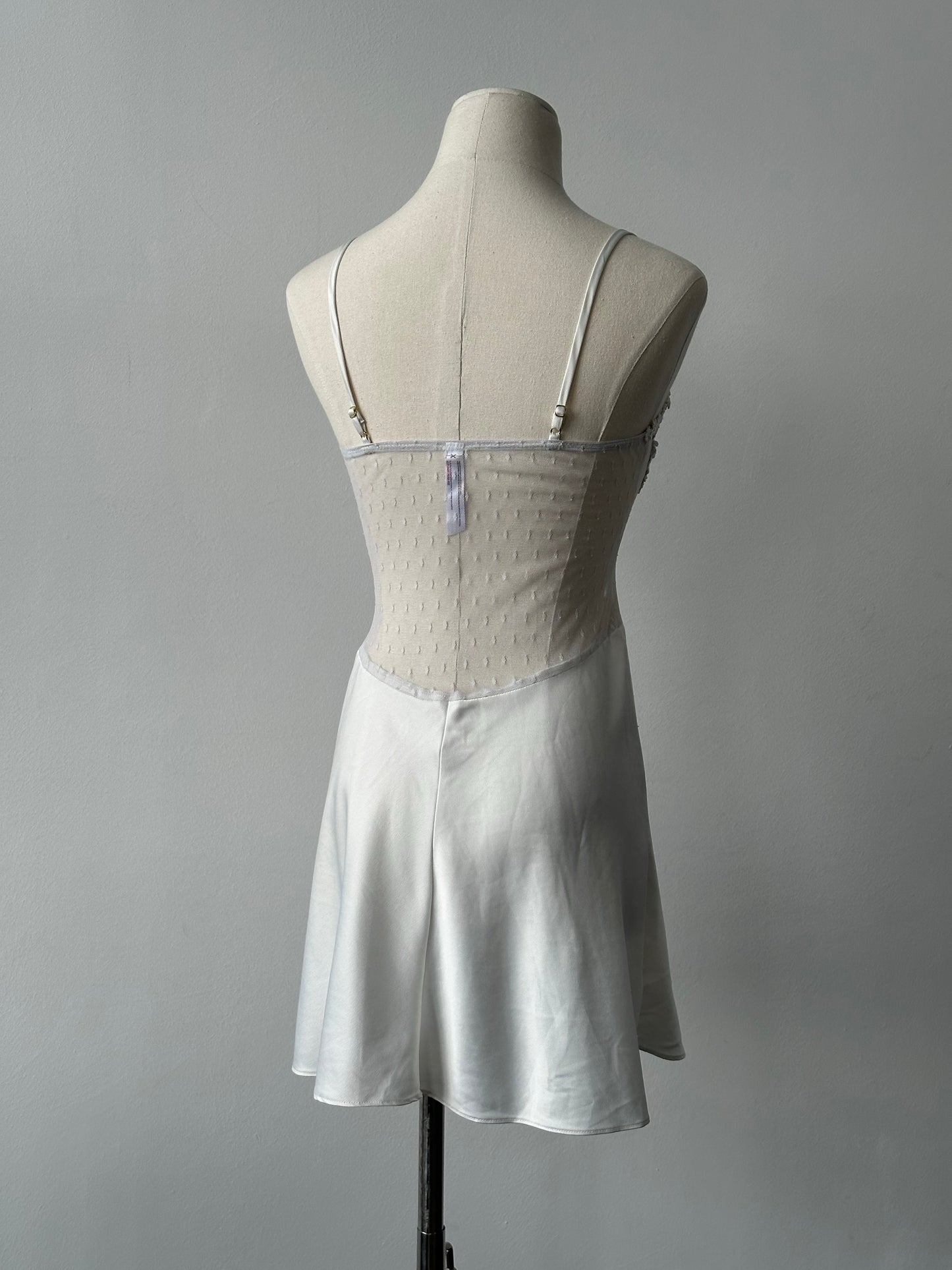 Vintage 2000s Sheer Lace Mini Dress - XS
