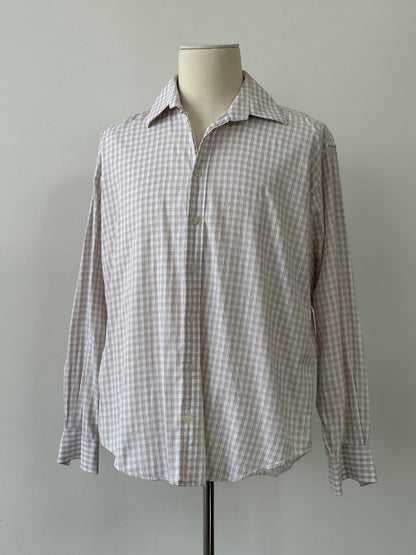 Yves Saint Laurent Pour Homme 2000s Pure Cotton Check Shirt - XL