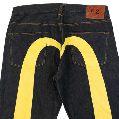 Vintage 2000s Evisu Daicock Japanese Denim Jeans Size W35 | W35, Navy