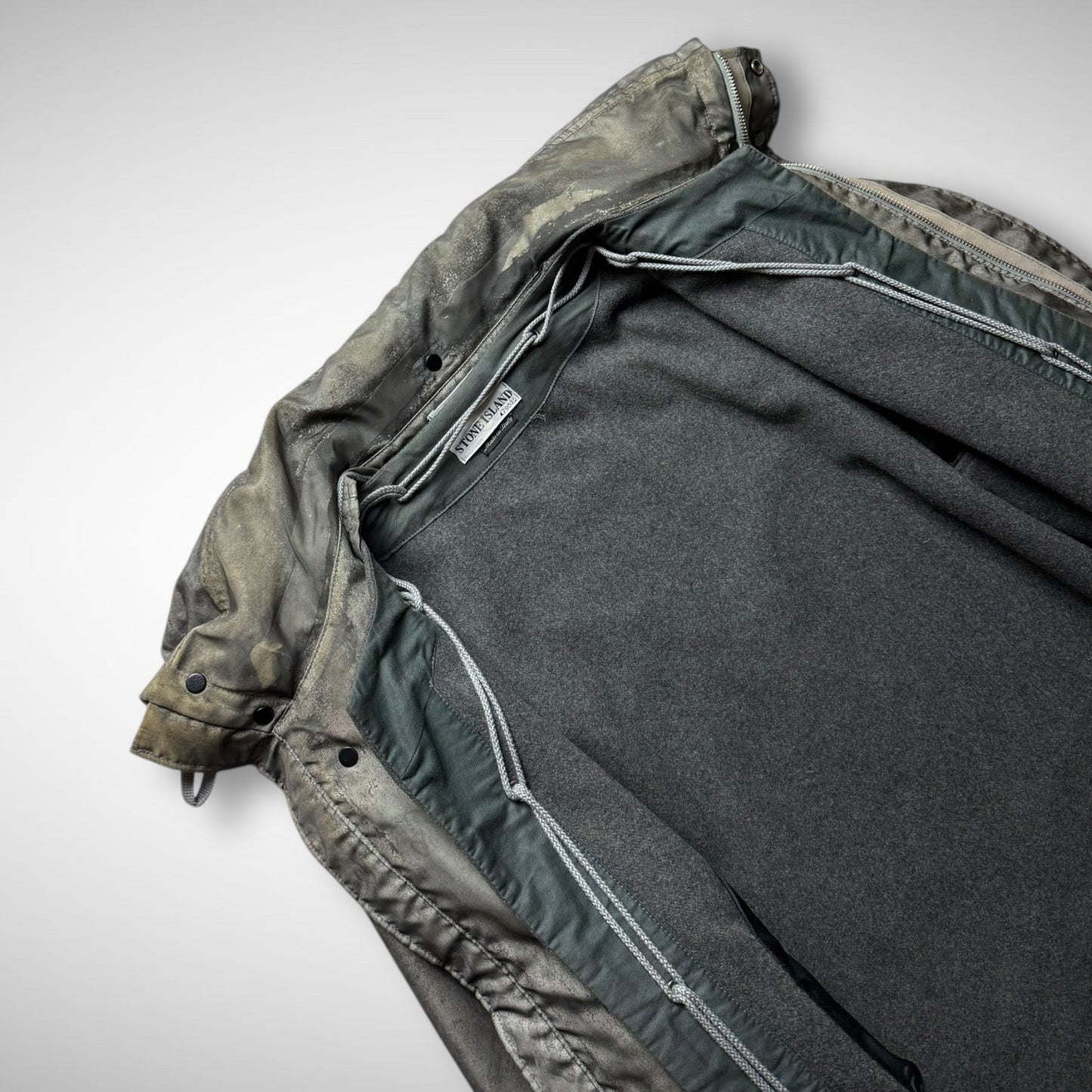 Stone Island Monofilament Mesh Camo Parka w/ Wool Liner (AW2001)