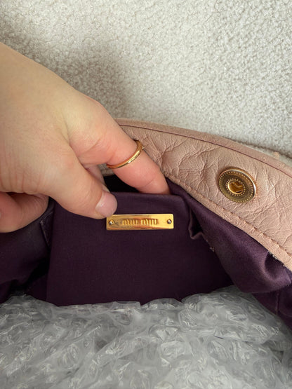 2010s Miu Miu Vitello Shine 2Way Charm Handbag | O/S, Gold
