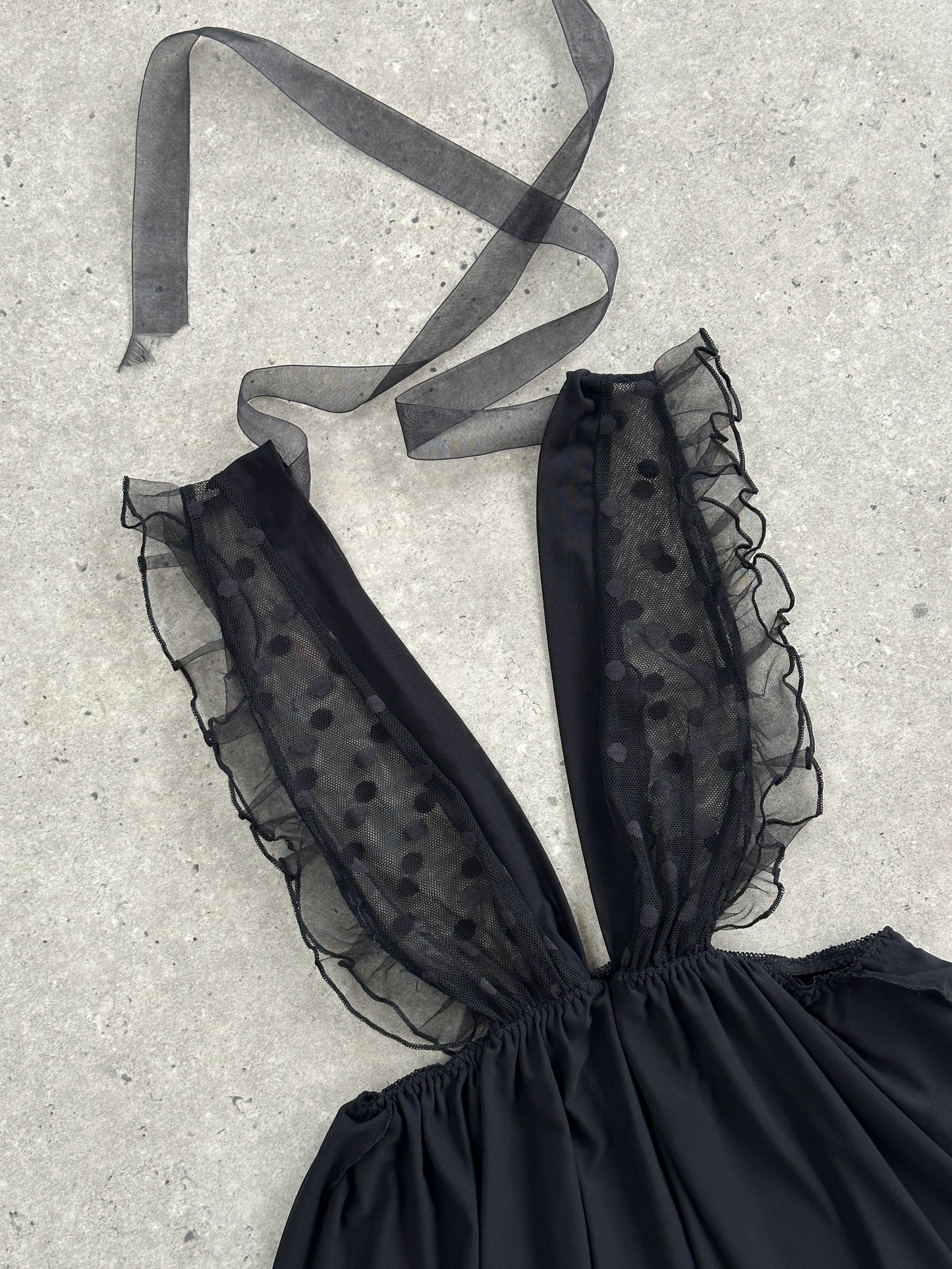 Vintage 2000s Lace Sheer Babydoll Satin Top - S/M