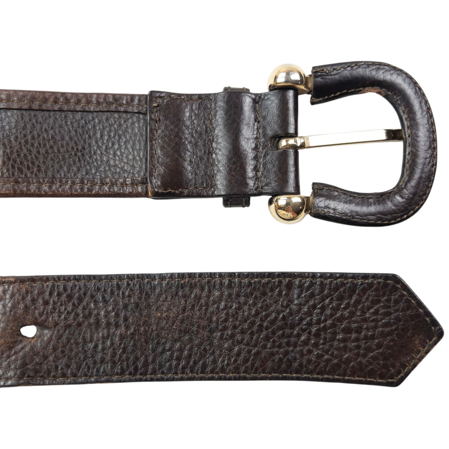 Vintage 2000s Burberry Nova Check Leather Belt Size S | O/S, Brown