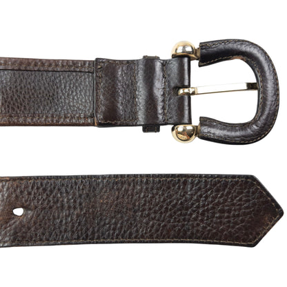 Vintage 2000s Burberry Nova Check Leather Belt Size S | O/S, Brown
