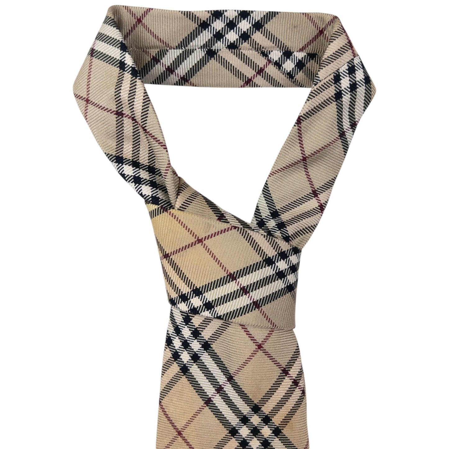 Vintage Burberry Nova Check Silk Tie