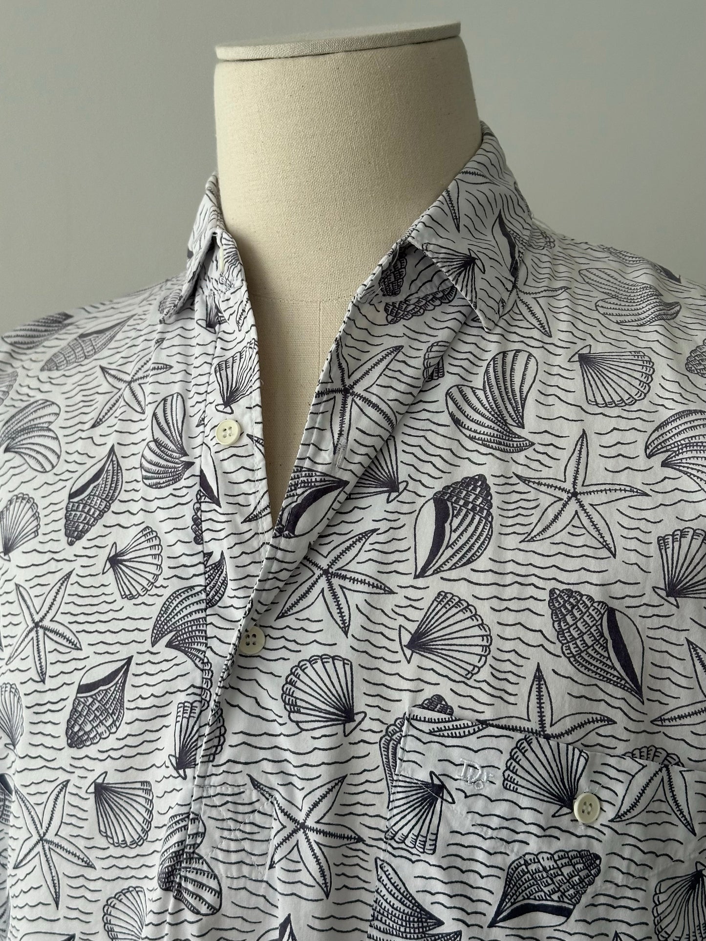 Christian Dior 1990s Cotton Resort Print Short Sleeve Shirt - XL